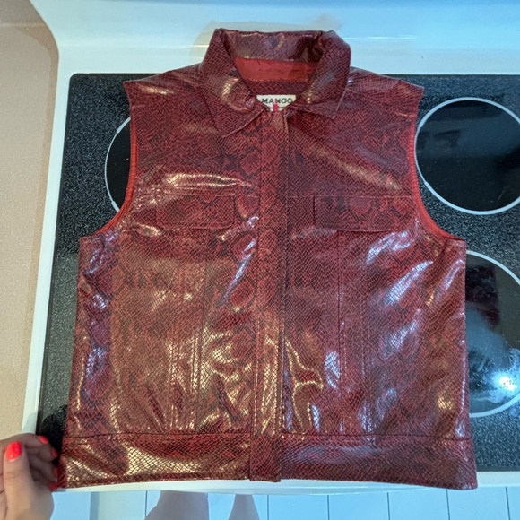 Vintage mango faux leather snake skin vest - Picture 4 of 4